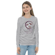 Courage To Begin Haiku With Fish on Youth Long Sleeve T-Shirt