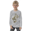 Matsuo Basho Haiku With Bonsai on Youth Long Sleeve T-Shirt