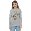 Matsuo Basho Haiku With Bonsai on Youth Long Sleeve T-Shirt