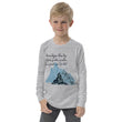 Dream Bigger Haiku With Mountains on Youth Long Sleeve T-Shirt