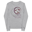 Courage To Begin Haiku With Fish on Youth Long Sleeve T-Shirt