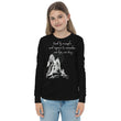 Lead By Example Haiku With Mountain Shrines on Youth Long Sleeve T-Shirt