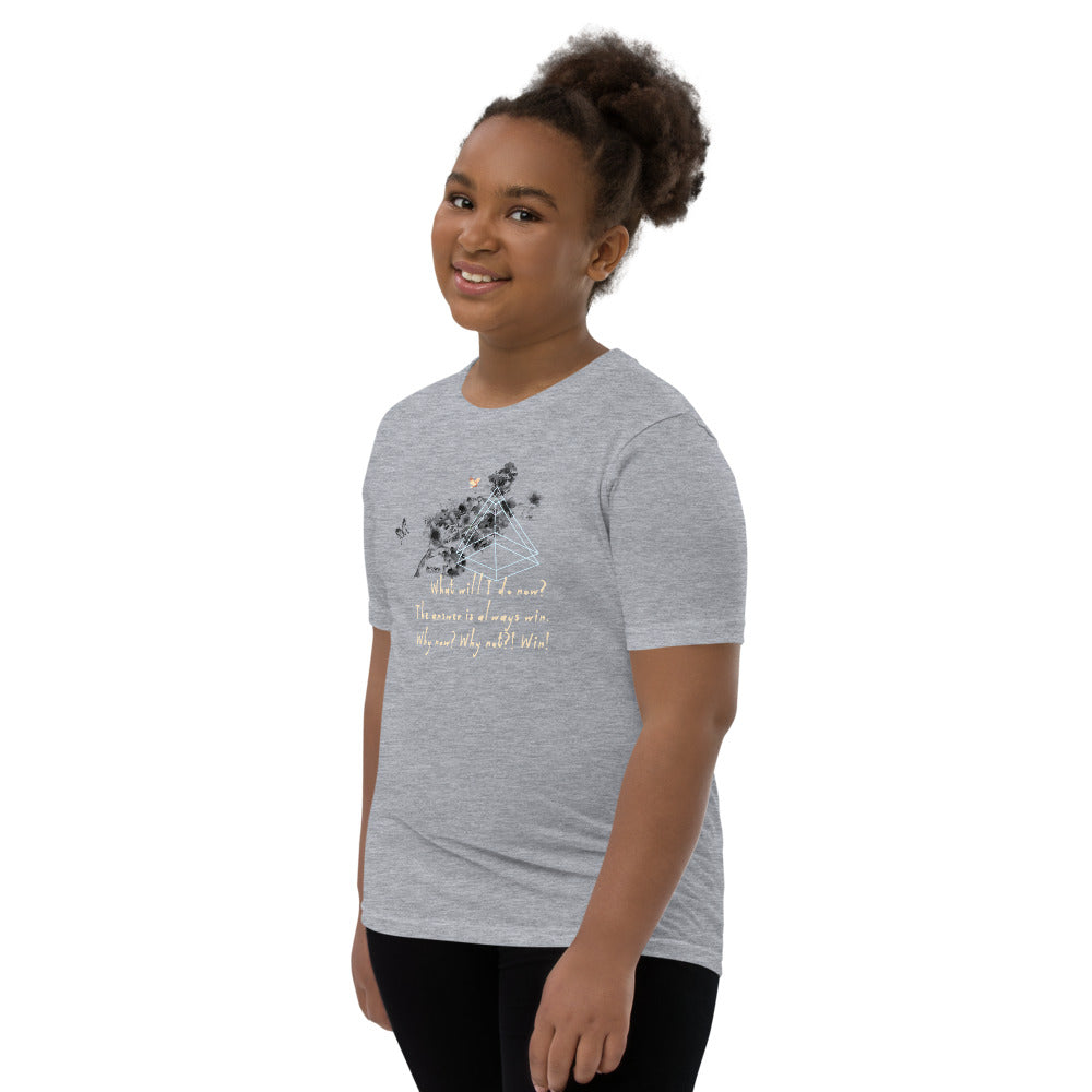 Always Win Now Haiku With Butterfly on Youth Premium T-Shirt