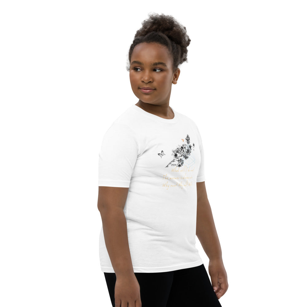 Always Win Now Haiku With Butterfly on Youth Premium T-Shirt