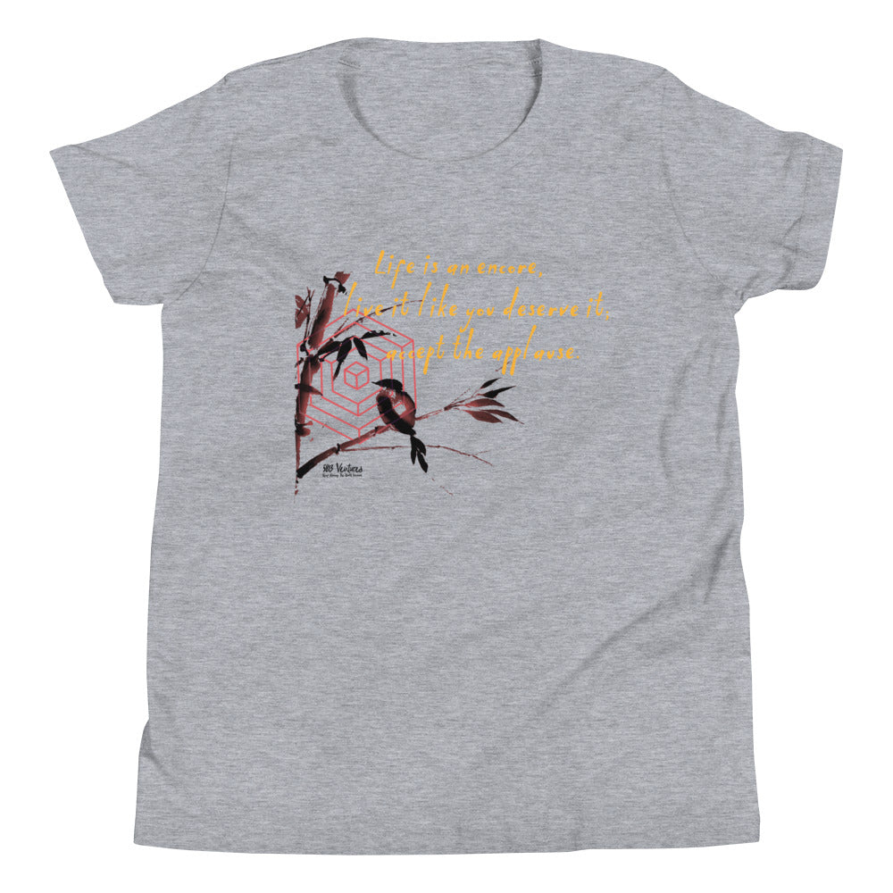 Life Is An Encore Haiku With Wren on Youth Premium T-Shirt