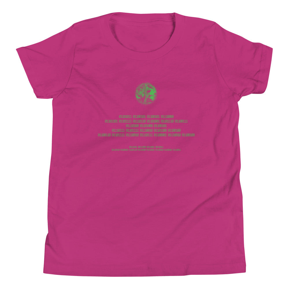 Binary Instructions To Keep Moving The World Forward With Venusian Earth In Green on Youth Premium T-Shirt