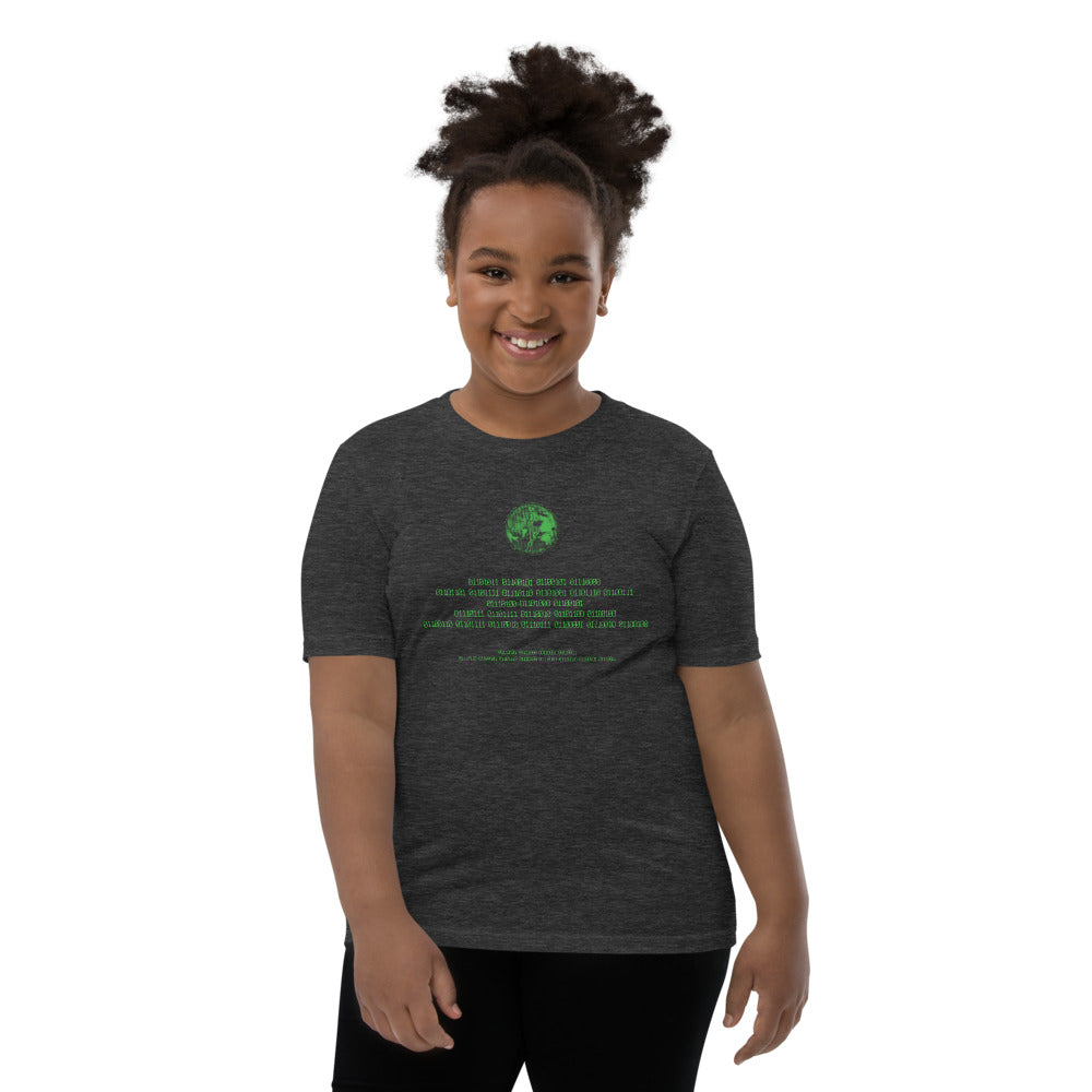 Binary Instructions To Keep Moving The World Forward With Venusian Earth In Green on Youth Premium T-Shirt