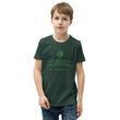 Binary Instructions To Keep Moving The World Forward With Vitruvian Earth In Green on Youth Premium T-Shirt