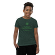 Binary Instructions To Keep Moving The World Forward With Vitruvian Earth In Green on Youth Premium T-Shirt