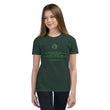 Binary Instructions To Keep Moving The World Forward With Vitruvian Earth In Green on Youth Premium T-Shirt