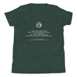 Binary Instructions To Keep Moving The World Forward With Vitruvian Earth In White on Youth Premium T-Shirt